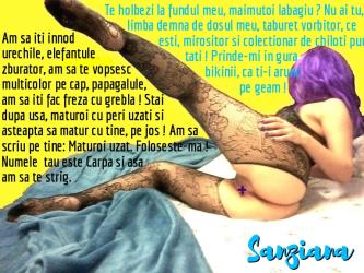 Bucuresti - Escorta Sexy - Scula ta vrea sa faca inviorarea de dimineata cu mine.  Sunt antrenoarea sexy , de fitness care face antrenamente perverse pe muzica erotica.  Fundul meu ca de seica araba  iti invioreaza instantaneu simturile.  Incep inviorarea sub dus unde iti masez scula cu un gel de dus care iti volumizeaza vizibil maciuca si apoi incep sa ma frec cu fundu-mi bombat de ea.  Putem continua lap dance-ul si dupa ce iesim din dus.  Te pot antrena pentru adorarea picioarelor/fundului, facesitting/ queening, pegging, bondage, masochism, umilinta, servitude, financial domination, sisificare/ feminizare si multe altele.  Sunt  Sanziana, o dominatoare alpha senzuala si experimentata.  Domin si seduc in acelasi timp.  Mie imi poti impartasi dorinte ascunse de care alte fete se tem.  Poate iti place sa imi mirosi trupul transpirat sau chilotii murdari, ciorapii sau pantofii transpirati, sa te spal sub jetul meu de pipi si sa te inec cu el,  sa iti fac hand job/ foot job, sa te pedepsesc si torturez, sa iti dau porunci perverse sau umilitoare, sa fac din tine covorasul meu de tantra-yoga pe care fac intinderi sau doar sa fiu tandra dar ferma cu tine.  Spune-mi ce ai in minte, iar eu voi sti ce am de facut apoi cu tine! Suna-ma cand doresti sa iti inviorez pasiunea! Disponibila doar ziua.  Programati-va din timp! Programul meu zilnic este instabil.  Ultracentral, select, parcare. 