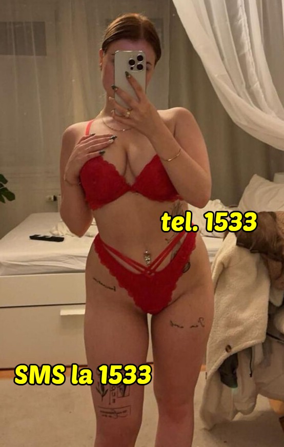 TOATA ROMANIA - Escorta Sexy - Simplu si eficient, chiar langa tine prin simplu SMS sau suni direct! Discretie asigurata cu femei ce vor doar placere, fantezii reciproce si distractie fara obligatii! Asta cauti? Ai gasit bby! Trimite sms cu numele orasului si o fata din zona ta iti va raspunde ptr detalii, o poti suna la orice ora si distractia e pe val! 1533 este numarul tau secret, suna sau trimite sms, doar daca esti major, non stop valabil.  Tarif 1, 5 eur/sms/min, fara tva.  Nu lasa mult fetele sa astepte ceea ce-si doresc!