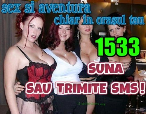 Escorta Oras: Toata Tara - Escorta Telefon: 0906800833 -  Servicii Escorta : 1533 Unicul Numar ♥️ 1533 SEX CHAT SMS si VOCE LIVE la acelasi nr scurt 1533 Doar la NR 1533 suni si trimitI SMS! Numarul scurt 1533 SEX SMS SI/SAU VOCE IN DIRECT NON STOP! Incearca provocarea, misterul si dezlantuirea cuvintelor excitante si vei descoperii placeri nebanuite cu cele mai porno si experte fete tinere si mature! Totul numai cu femei reale, poti sa si suni la acelasi nr unic sa faci proba.  ♥️ 1533 e numarul care trezeste in tine cele mai ascunse fantezii.  Trimite textul SEXTING la 1533 si pornim distractia! Pt adult, tarif 1, 5 €/min/sms+tva