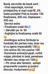 Escorta Sexy - Bucuresti - Buna, 20 ani nouã in acest domeniu dar foarte curioasã si pofticioasa! POZE 100% REALE, pe cei interesați îi pot astepta fix in ținuta din poze.  Pachetul complet de servicii in poza 3 , pe sms sau Whatsapp, multumesc!! Bucuresti - Escorta Sexy - Buna, 20 ani nouã in acest domeniu dar foarte curioasã si pofticioasa! POZE 100% REALE, pe cei interesați îi pot astepta fix in ținuta din poze.  Pachetul complet de servicii in poza 3 , pe sms sau Whatsapp, multumesc!!