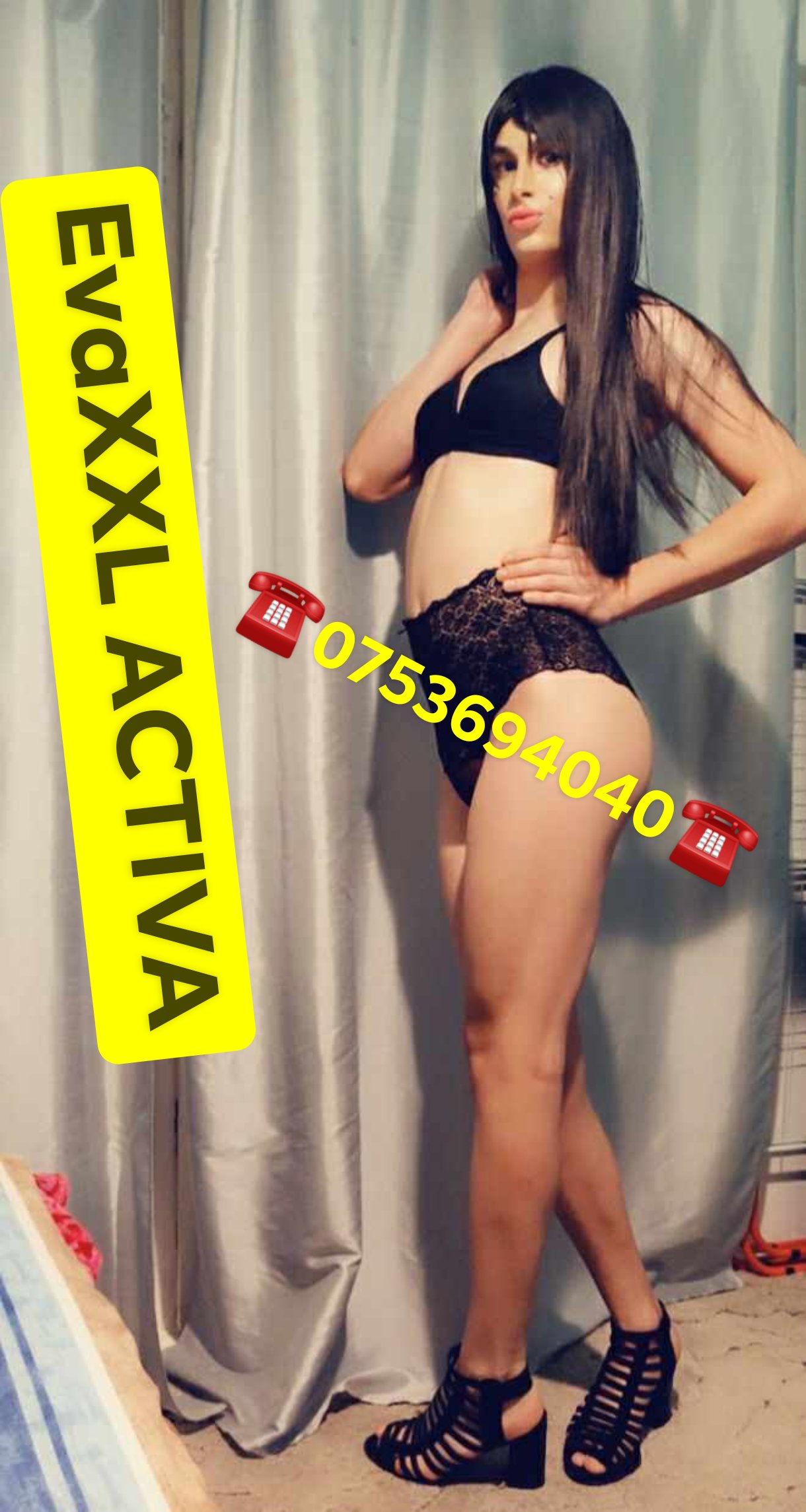Bucuresti - Escorta Sexy - Eva travestita activa dotata XXL