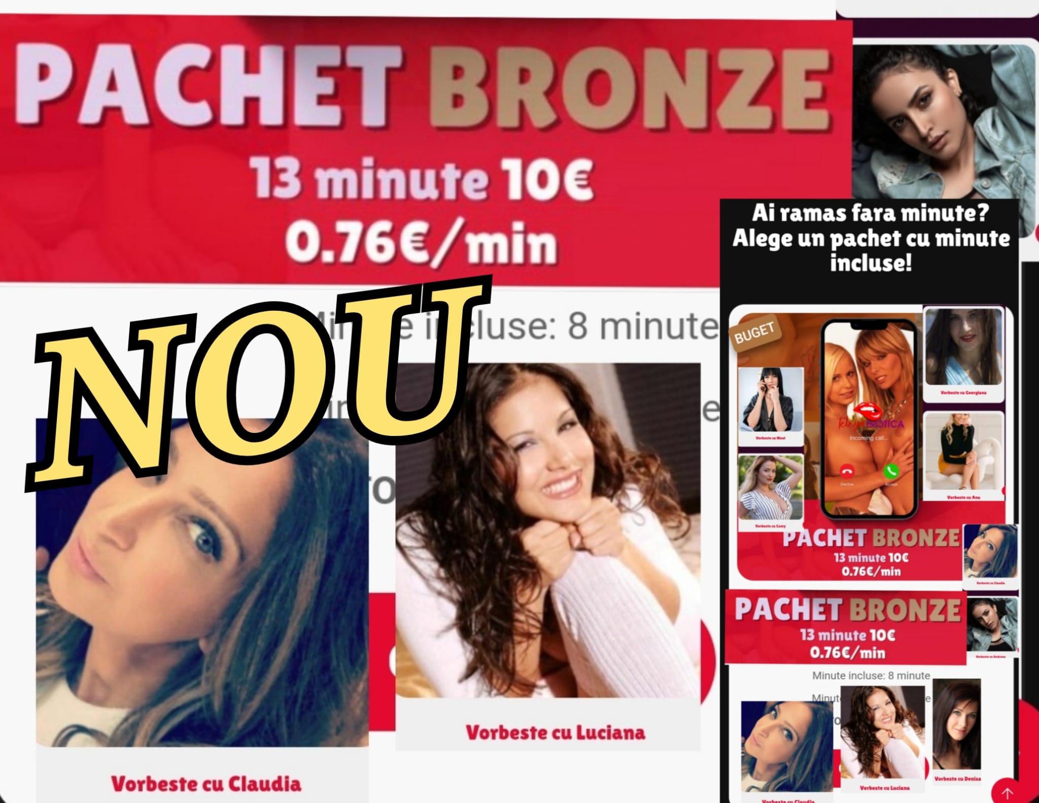 Escorta Oras: Toată Tara - Escorta Telefon: 0906760905 -  Servicii Escorta : TELEFONEROTICA DE AZI NU MAI DUCI GRIJA MINUTELOR- INTRA PE SITE SI CUMPĂRĂ PACHETE PROMO -DISCUTI CU CE FATA DOREȘTI TU! oferă servicii impecabile.  Gagicile sunt nebunatice, înțelegătoare , ascultătoare și sexy.  Îți vor satisface orice fantezie sexuală fără discuții.  .  .  Te vei simți satisfăcut pe deplin fără discutii ;) .  Așteptăm apelul tău la Nr afișat sau SMS la 1523 - GAGICI MIȘTO