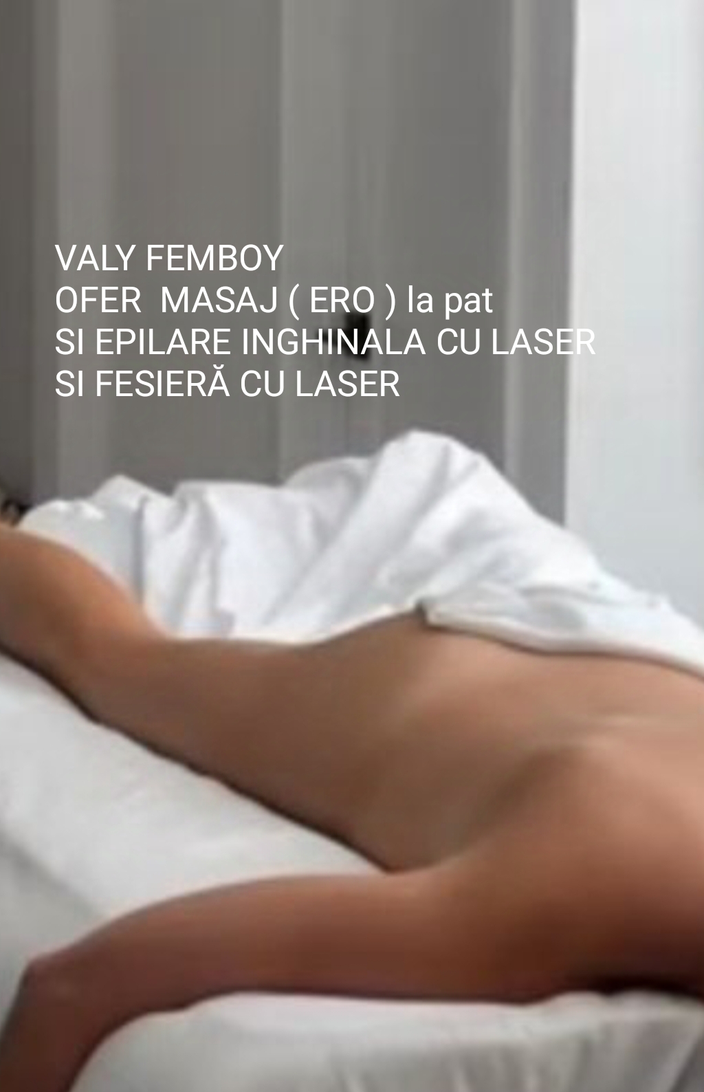 Escorta Oras: Roșiori De Vede Teleorman - Escorta Telefon: 0731128829 -  Servicii Escorta : Buna ofer masaj ERO la pat b?rba?ilor 
?i epilare inghinala cu laser ?i fesier? 
 Toate cu o finali.  .  .  
Fac doar deplasare la domiciliu clientului sau la hotel in ALEXANDRIA, TURNU M?GURELE, ?i Ro?iori de Vede Teleorman 
Detalii watap mesaj