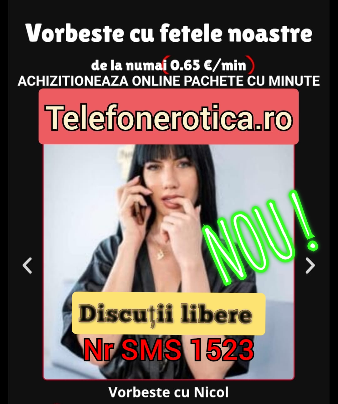 Escorta Oras: Bucuresti - Escorta Telefon: 0906760905 -  Servicii Escorta : După o zi grea , lasă durerile de cap și grijile de-o parte,  și sună-mă să trăim cele mai intense clipe de sex.  Sunt o tipă matură, nebunatică și pasională.  Ador sexul total.  .  .  sunt cea mai tare.  Sună-mă la Nr afișat sau lasă-mi SMS la Nr 1523 - DORINTE 7
